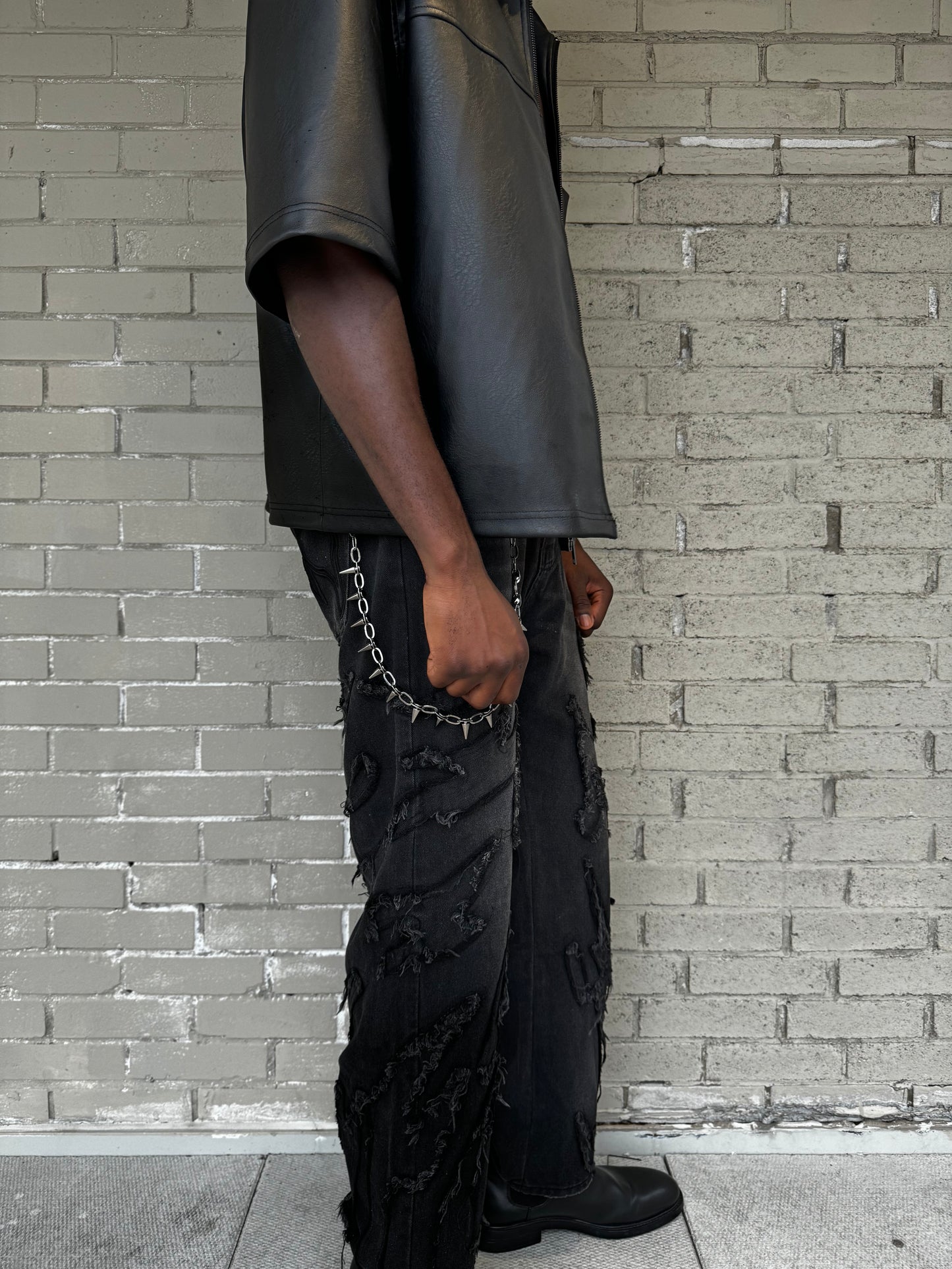 "Rockstar" Stylish Patched Jeans