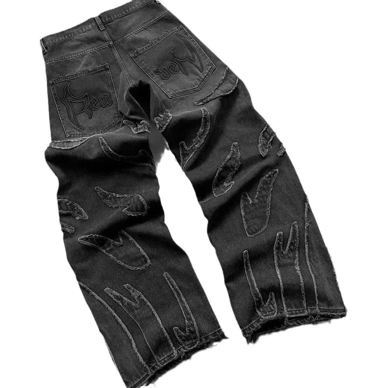 "Rockstar" Stylish Patched Jeans