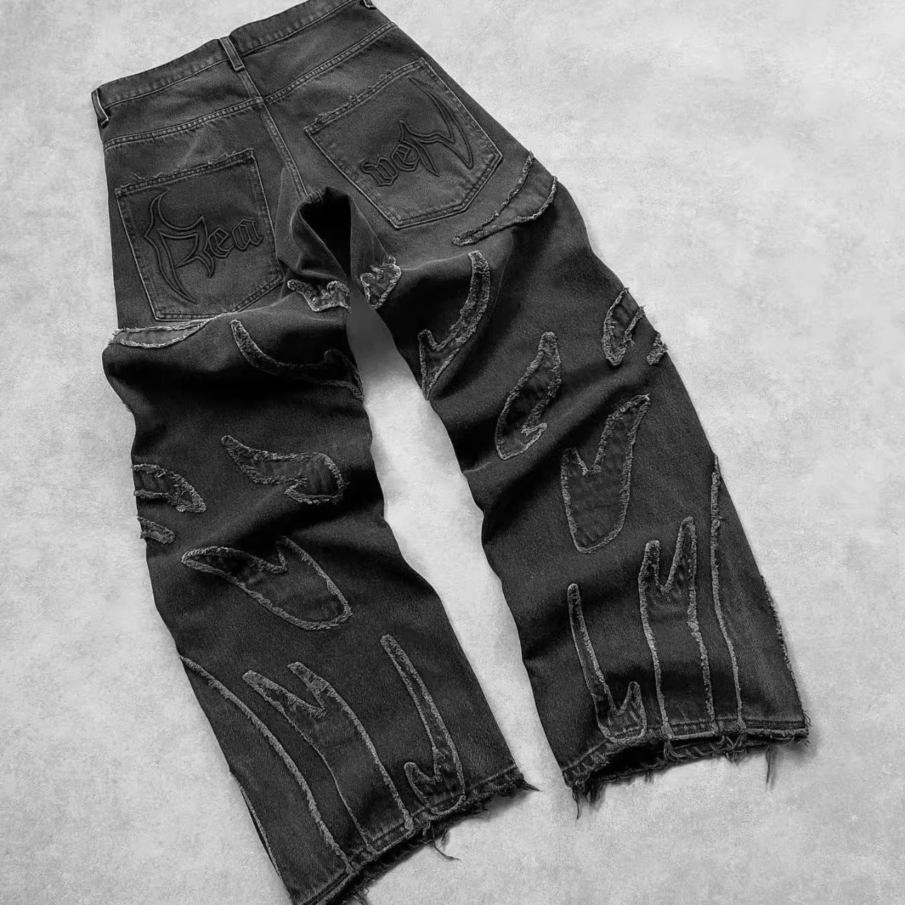 "Rockstar" Stylish Patched Jeans